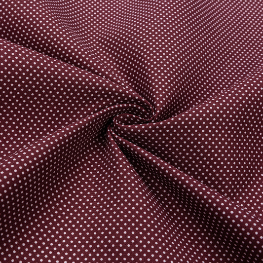 Bordó pöttyös extra méretű férfi Slim fit ing
