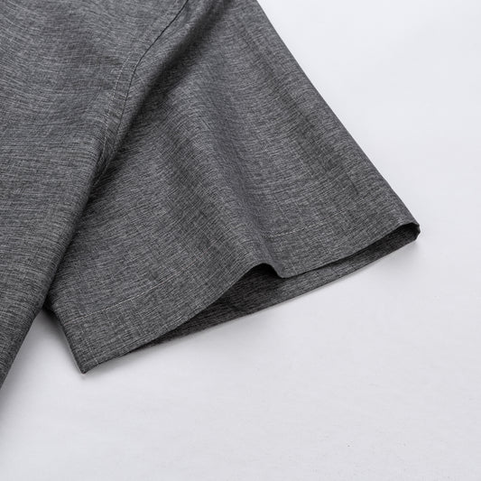 Rövid ujjú sötét szürke karcsúsított férfi ing