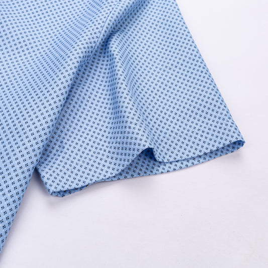 Rövid ujjú mintás karcsúsított férfi ing