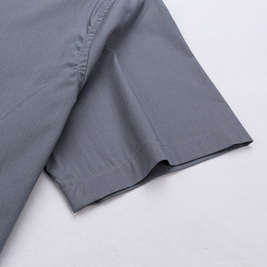 Rövid ujjú szürke karcsúsított férfi ing