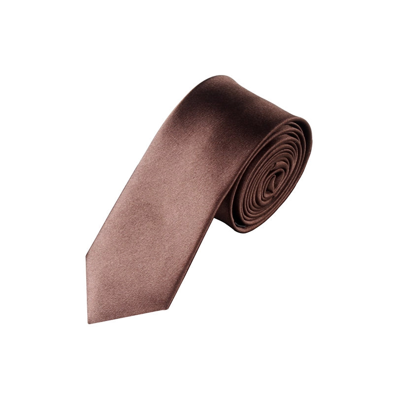 Barna színű férfi nyakkendő irodai és formális alkalmakhoz, mint az esküvők - Canary