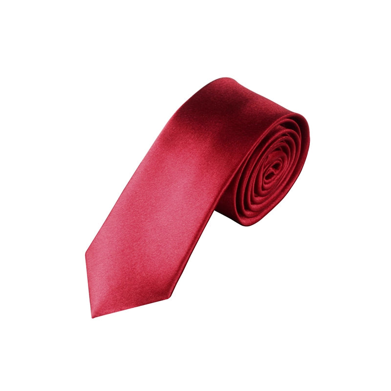Selyem egyszínű bordó férfi nyakkendő elegáns megjelenéshez.