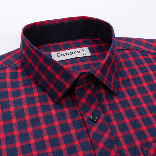 Slim fit kockas férfi ing elegéns