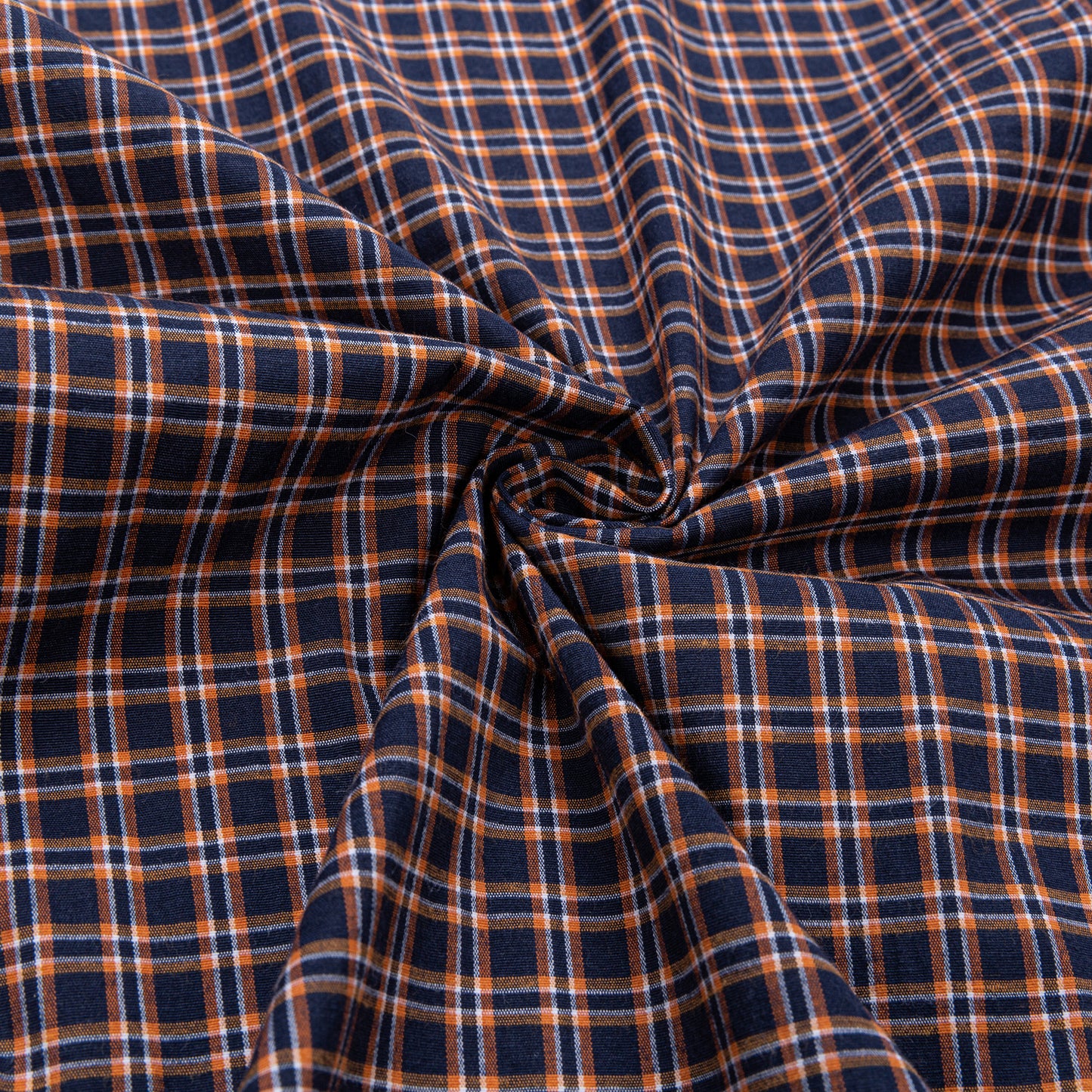 Nvay és naracssárga kockás anyag kép