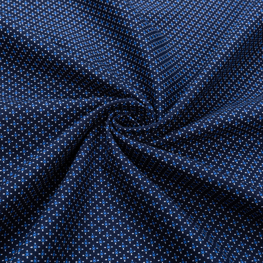 ez egy közel Canary sötét kék mintás férfi slim fit ing kép.