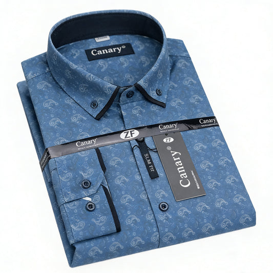 Mintás férfi Slim fit ing