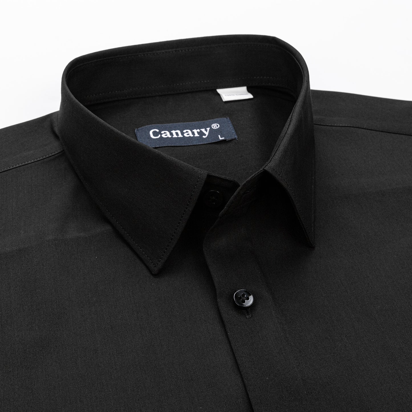 férfi fekete Slim Fit Rugalmas ing gallér slim fit