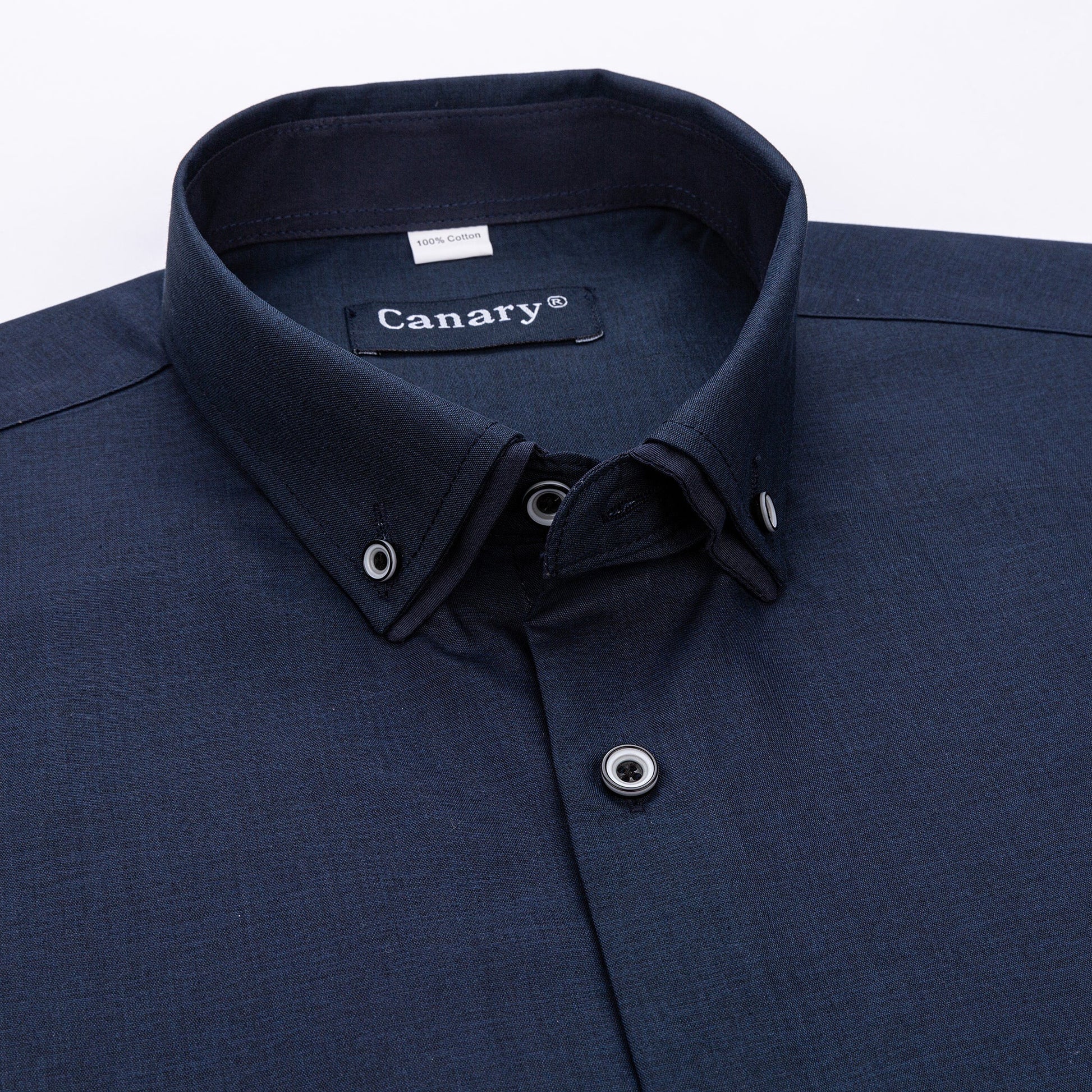 Sötét kék slim fit nagyméretű ing 4xl-9xl - Canary Shirt