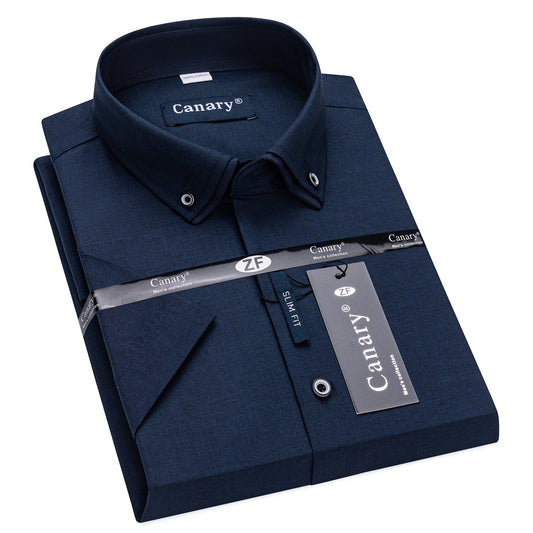 Navy kék slim fit nagyméretű ing 4xl-9xl - Canary Shirt