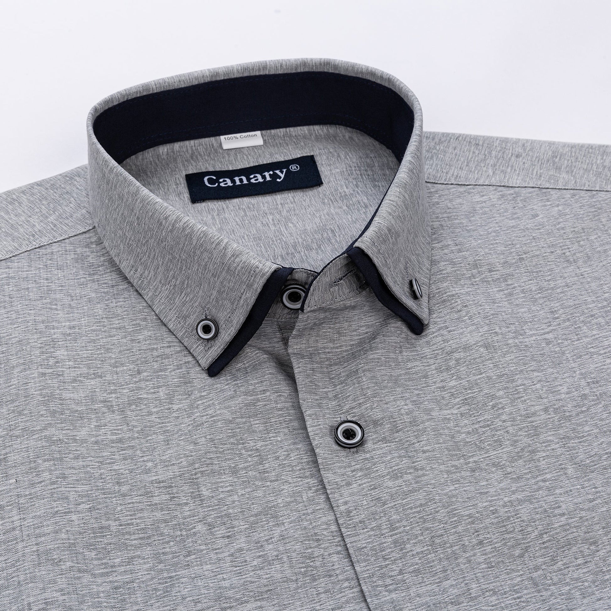 nagyméretű sürke slim fit férfi ing - Canary Shirt