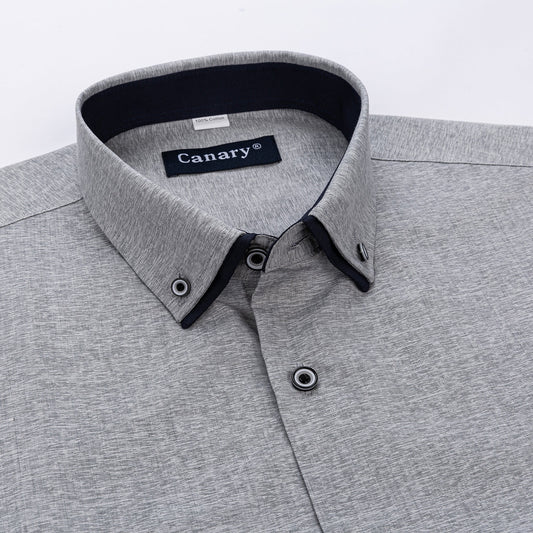 nagyméretű sürke slim fit férfi ing - Canary Shirt