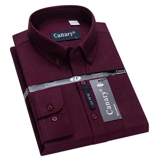 bordó oxford férfi ing slim fit prémium anyag