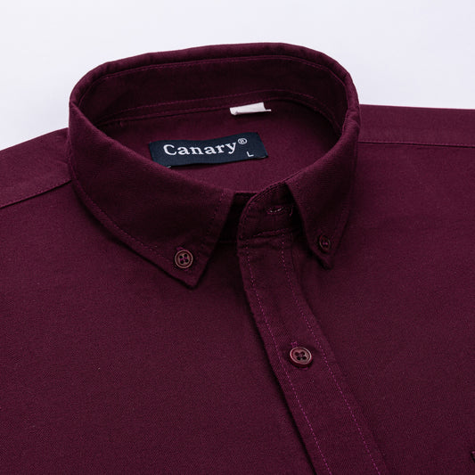 bordó oxford ing button-down gallér részlet