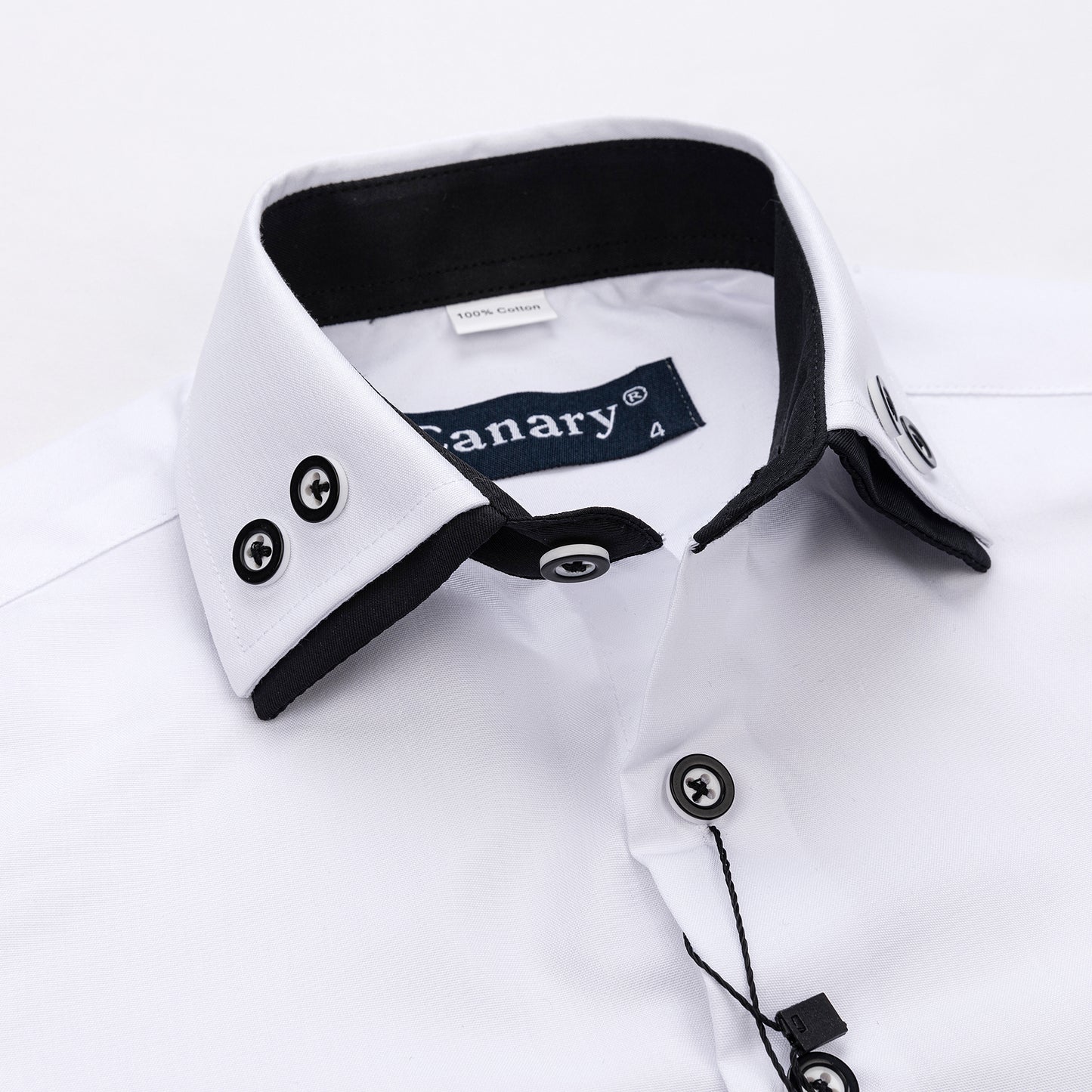 Fehér gyerek elegáns slim fit ing, tökéletes iskolai előadásokra és szülinapi partikra.