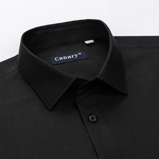 fekete férfi ing gallér részlet nagy méret