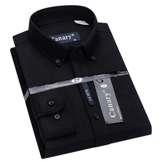 fekete oxford férfi ing slim fit prémium anyag