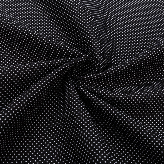 fekete pöttyös férfi ing anyag részlet