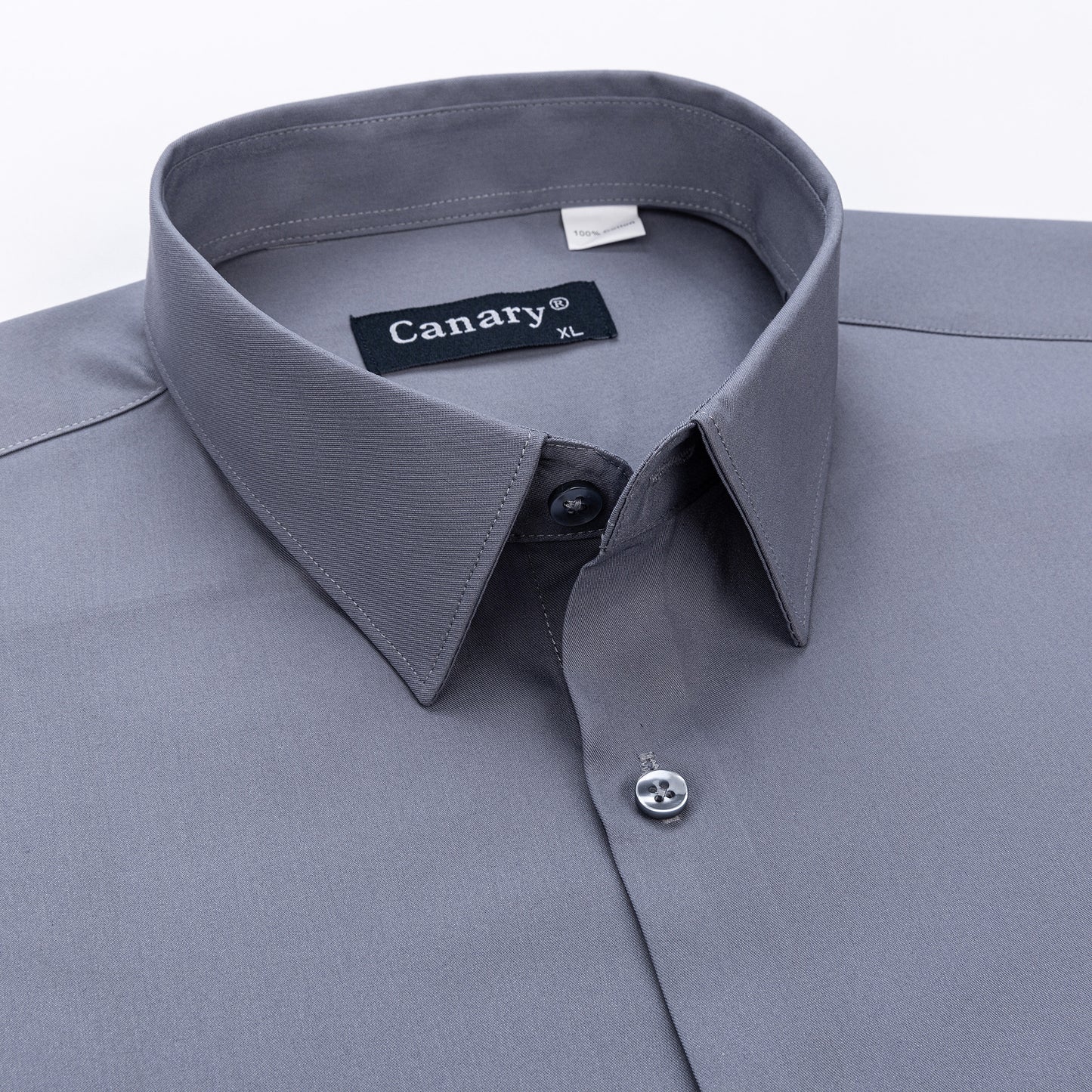 férfi szürke slim fit rugalmas ing gallér kép