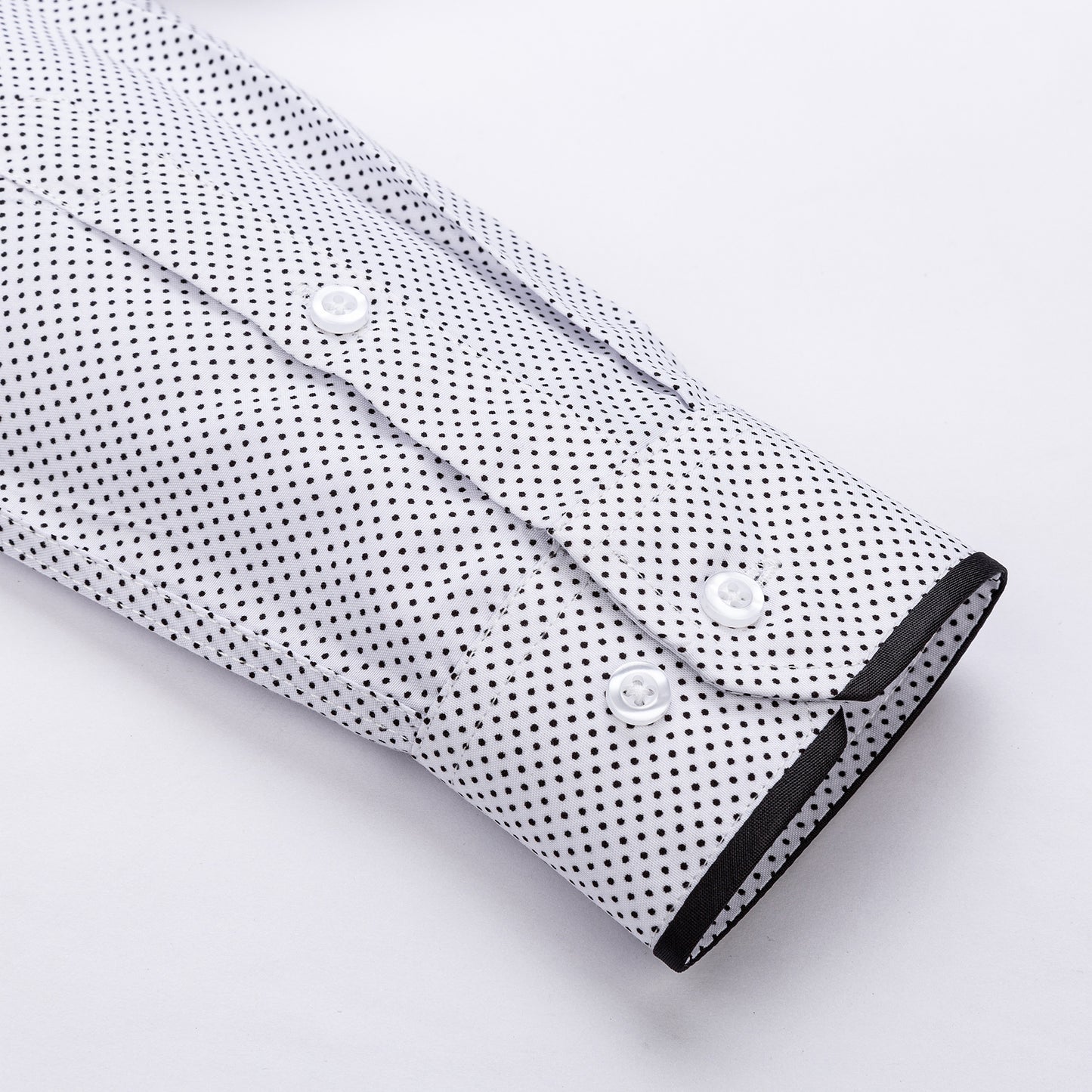 fehér alapon fekete pöttyös slim fit férfi inggel