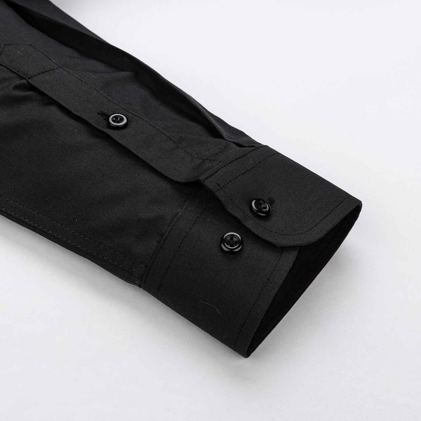 hosszú ujjú egyszínű fekete slim fit férfi inget