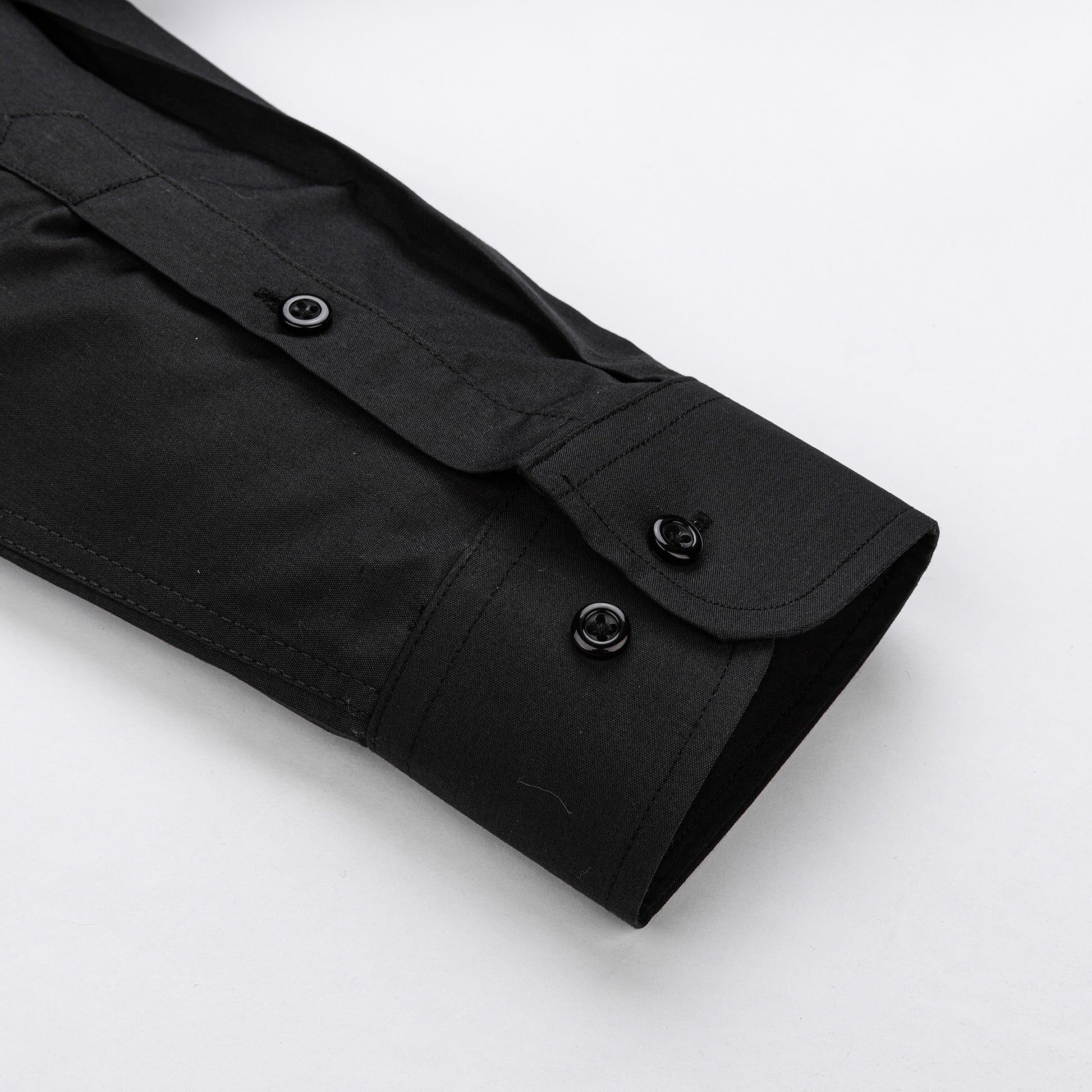 hosszú ujjú egyszínű fekete slim fit férfi inget