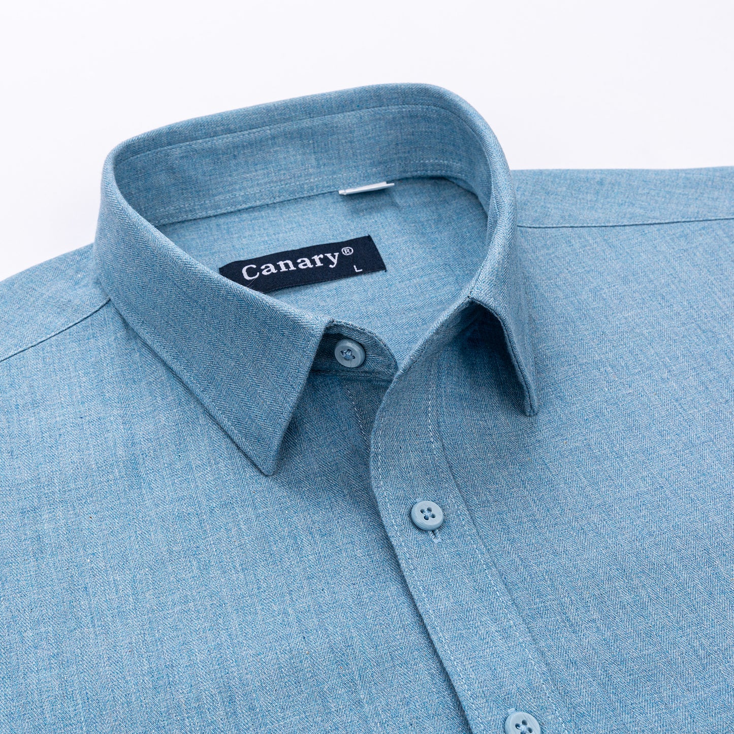 kék színű lenvászon hosszú ujju férfi slim fit ing, tökéletes irodai es casual összeallításokhoz