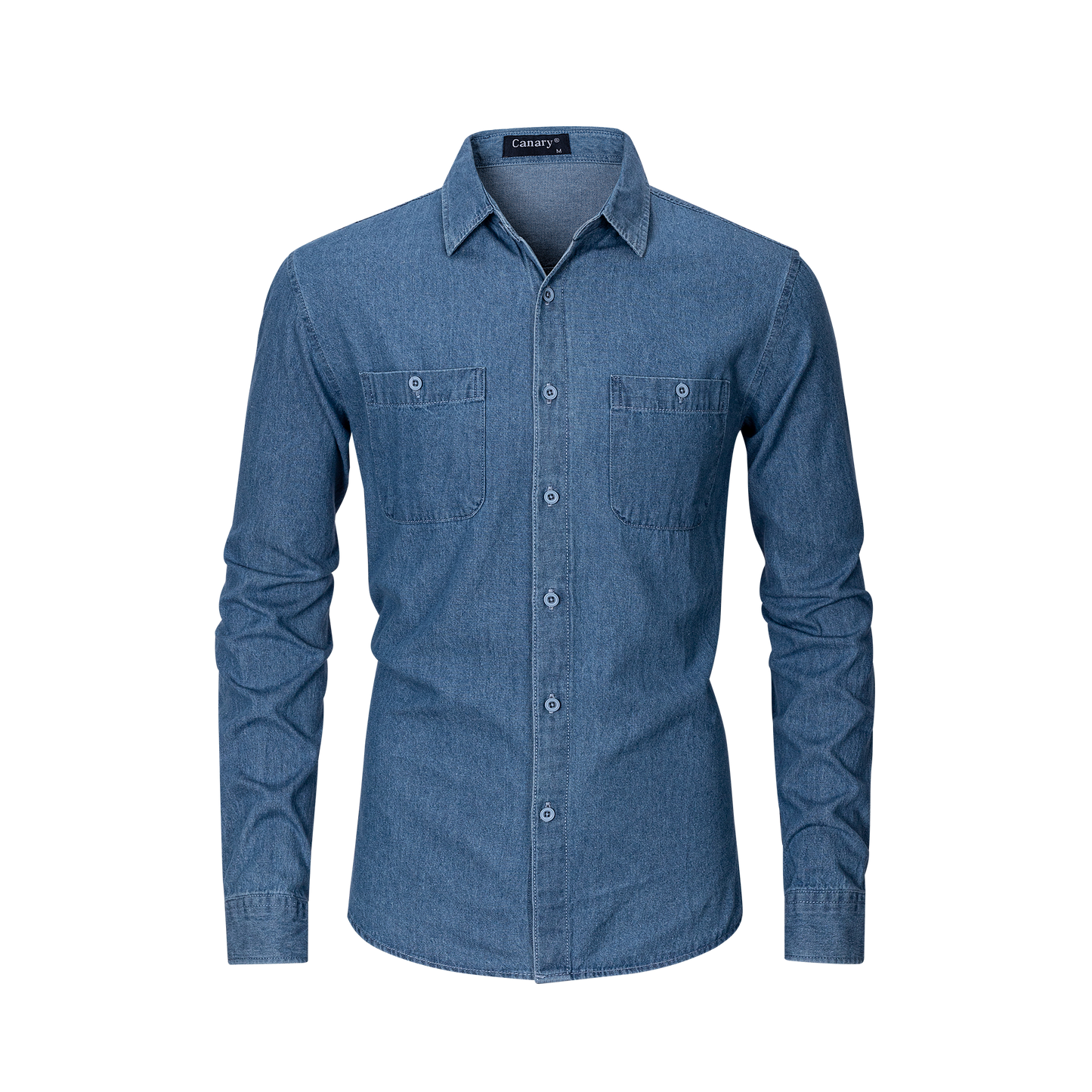 Ez egy kék hosszú ujjú férfi ing minden alkalmakra 