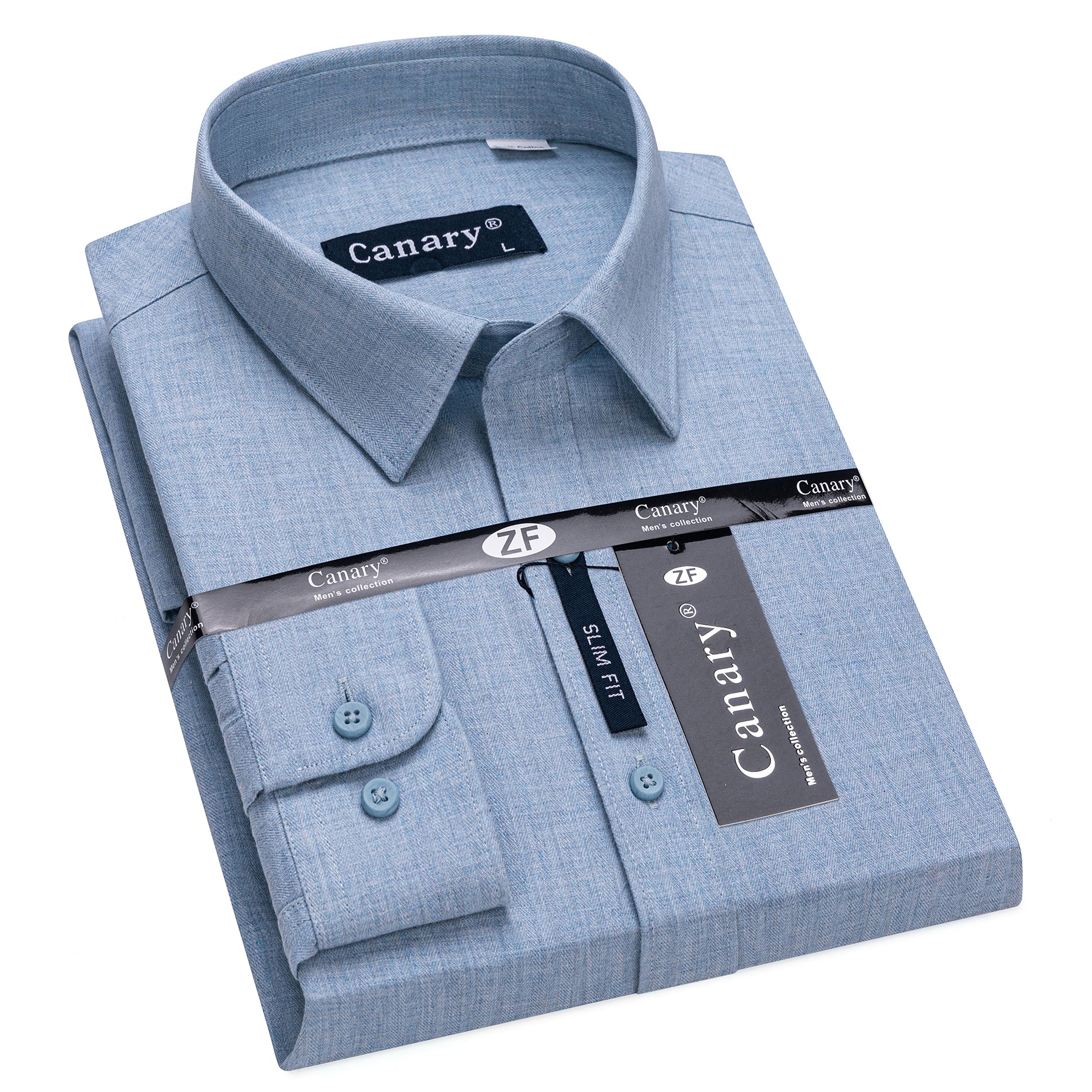 világos kék színű lenvászon férfi slim fit ing, tökéletes irodai es casual összeallításokhoz