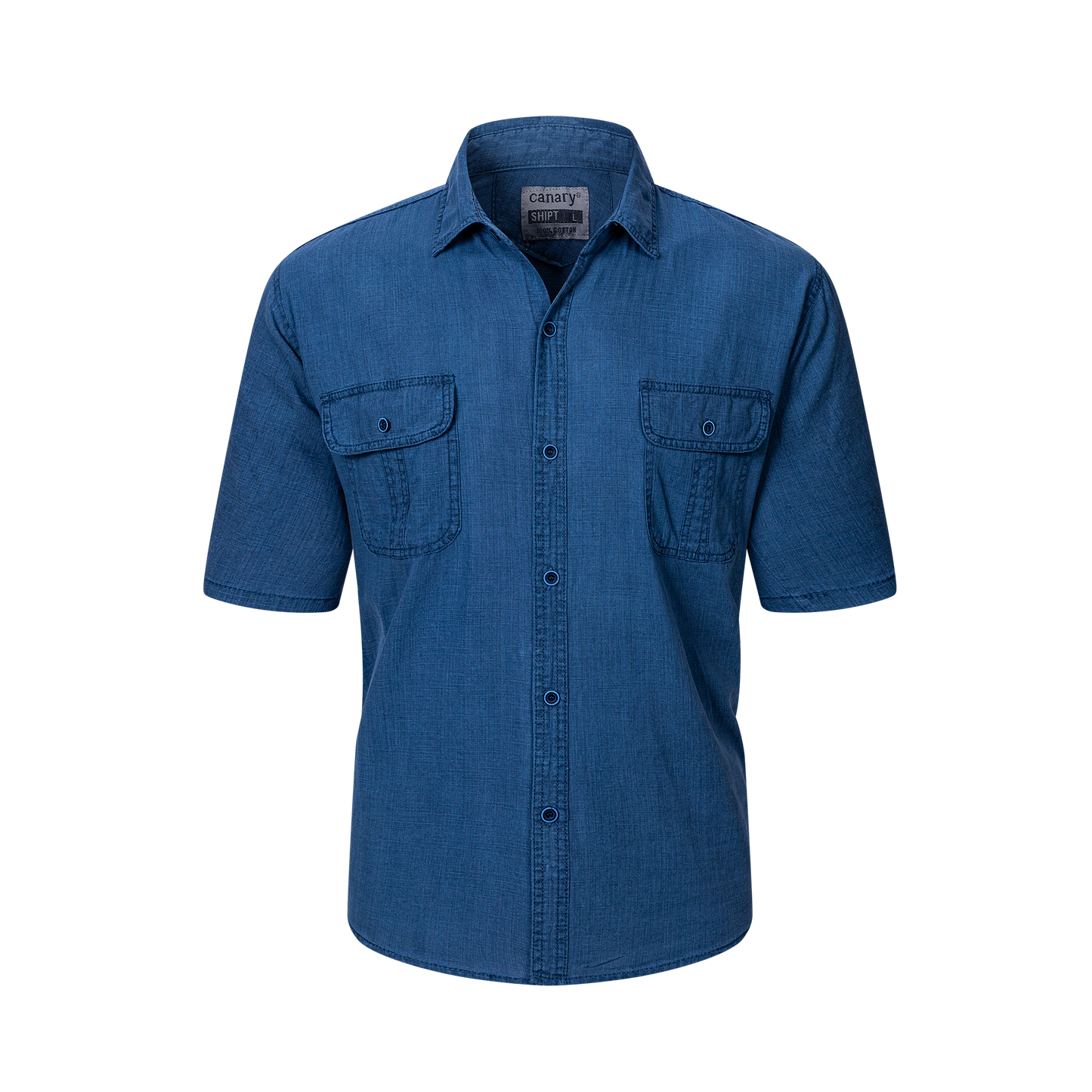 Kék lenvászon férfi ing nyári napokra