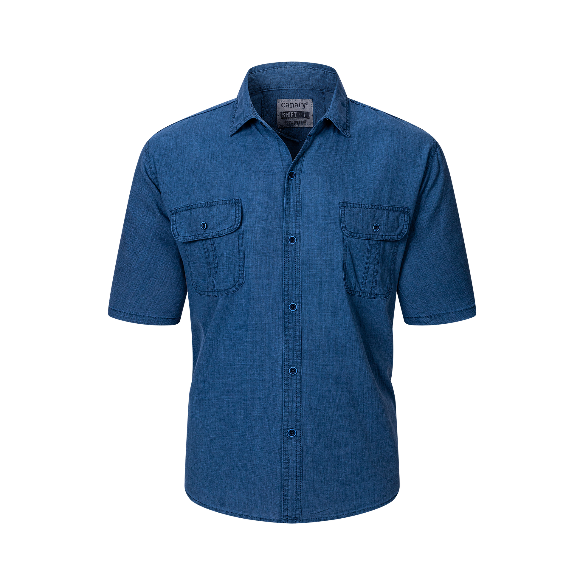 Kék lenvászon férfi ing nyári napokra