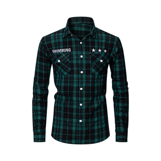 Kockás férfi hosszú ujjú ing