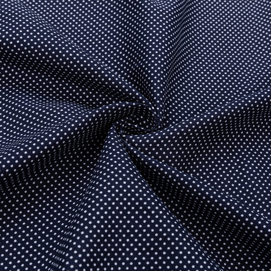 Sötét kék pöttyös slim fit férfi ing - Canary Shirt
