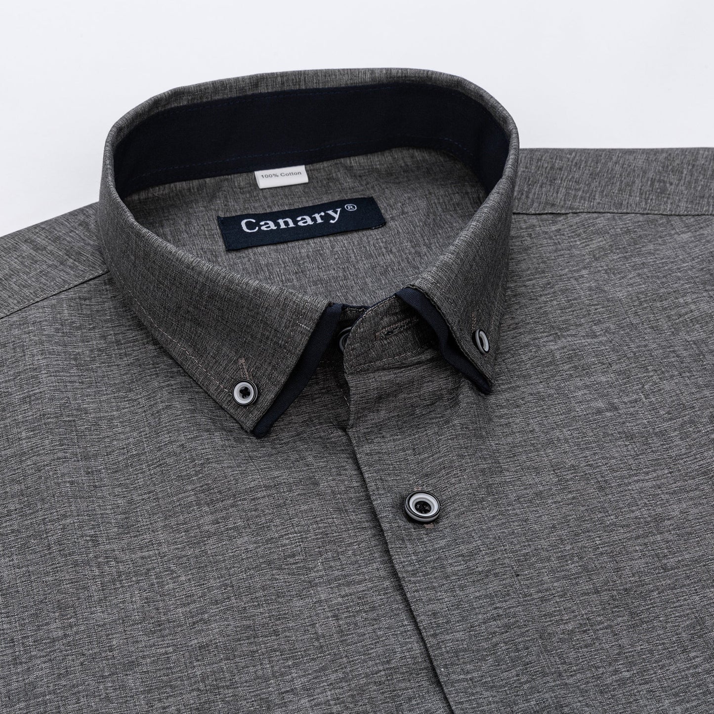 Sötét szürke slim fit nagyméretű ing 4xl-9xl - Canary Shirt