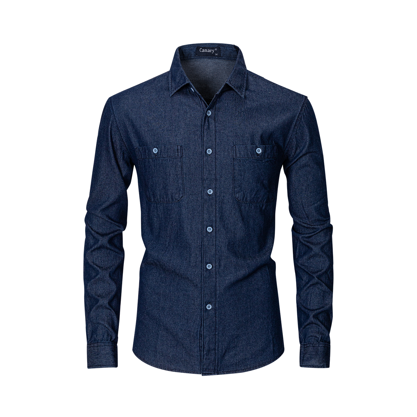 Ez egy hosszFekete hosszú ujjú férfi Farmer ing minden alkalmakra 