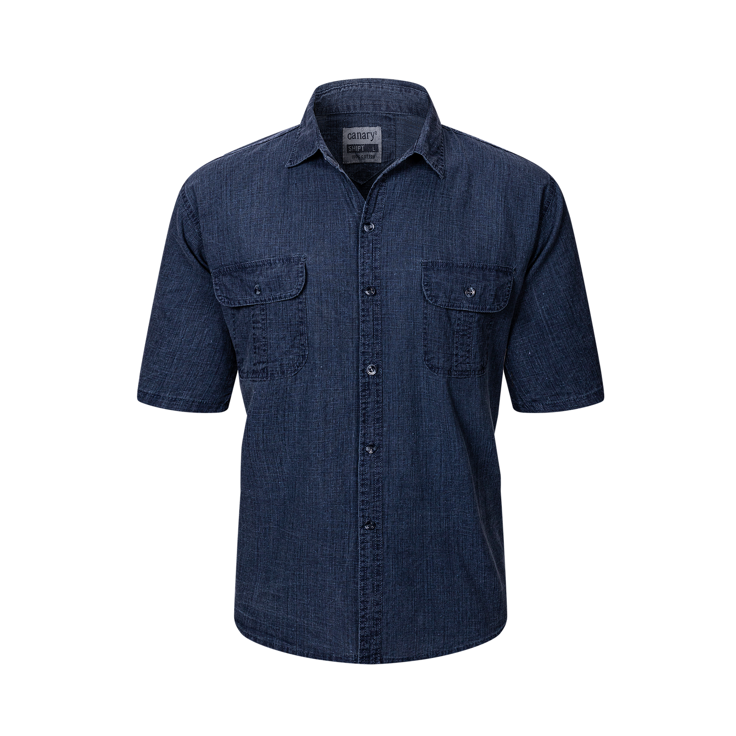 Sötét Kék lenvászon férfi ing nyári napokra