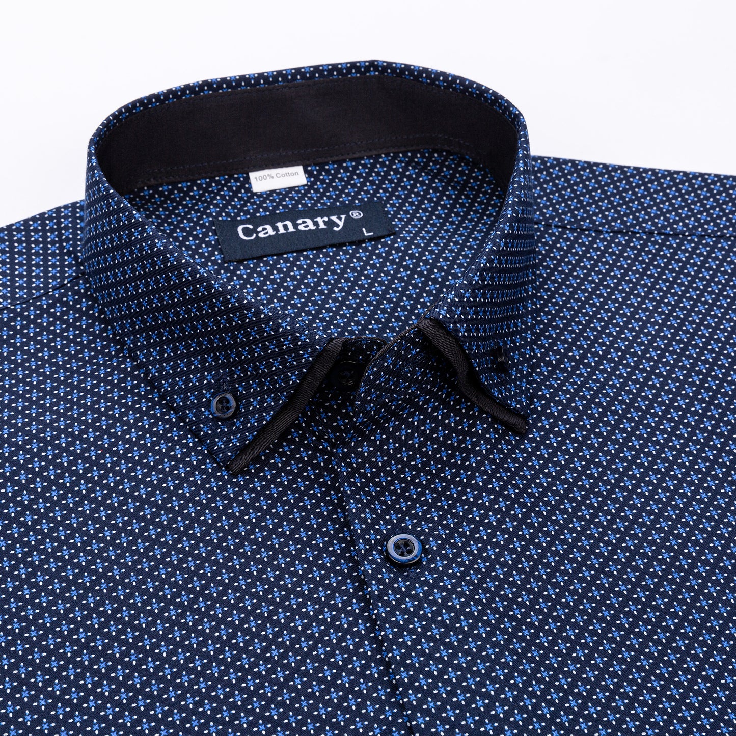 Sötét mintás férfi slim fit ing - Canary Shirt