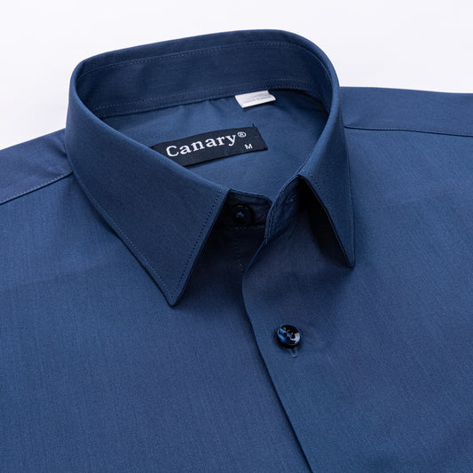 Sötétkék Rugalmas Férfi Ing – Elegáns és Kényelmes Slim Fit