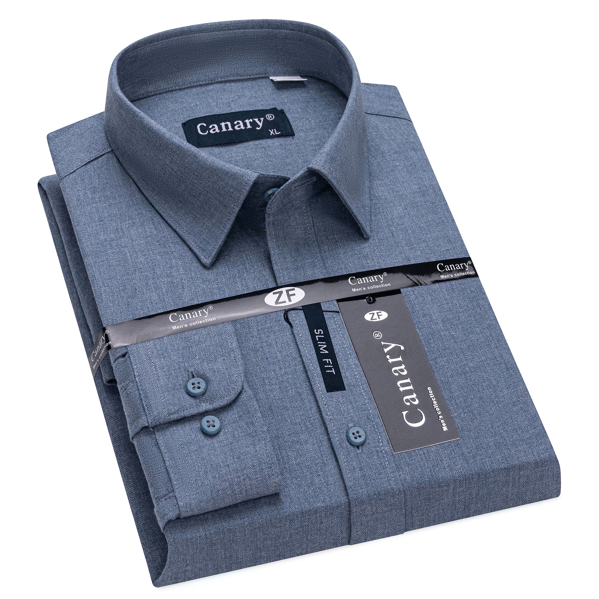 Szürke színű lenvászon hosszú ujjú  férfi slim fit ing, tökéletes irodai es casual osszeallitasokhoz