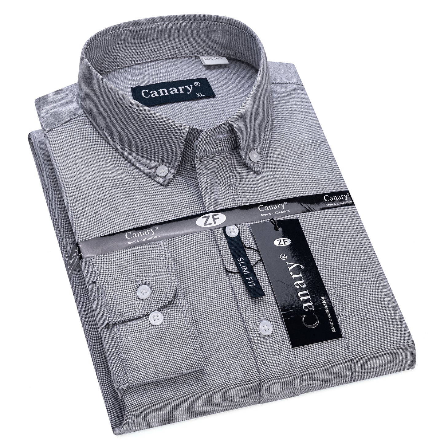 szürke oxford férfi ing slim fit prémium