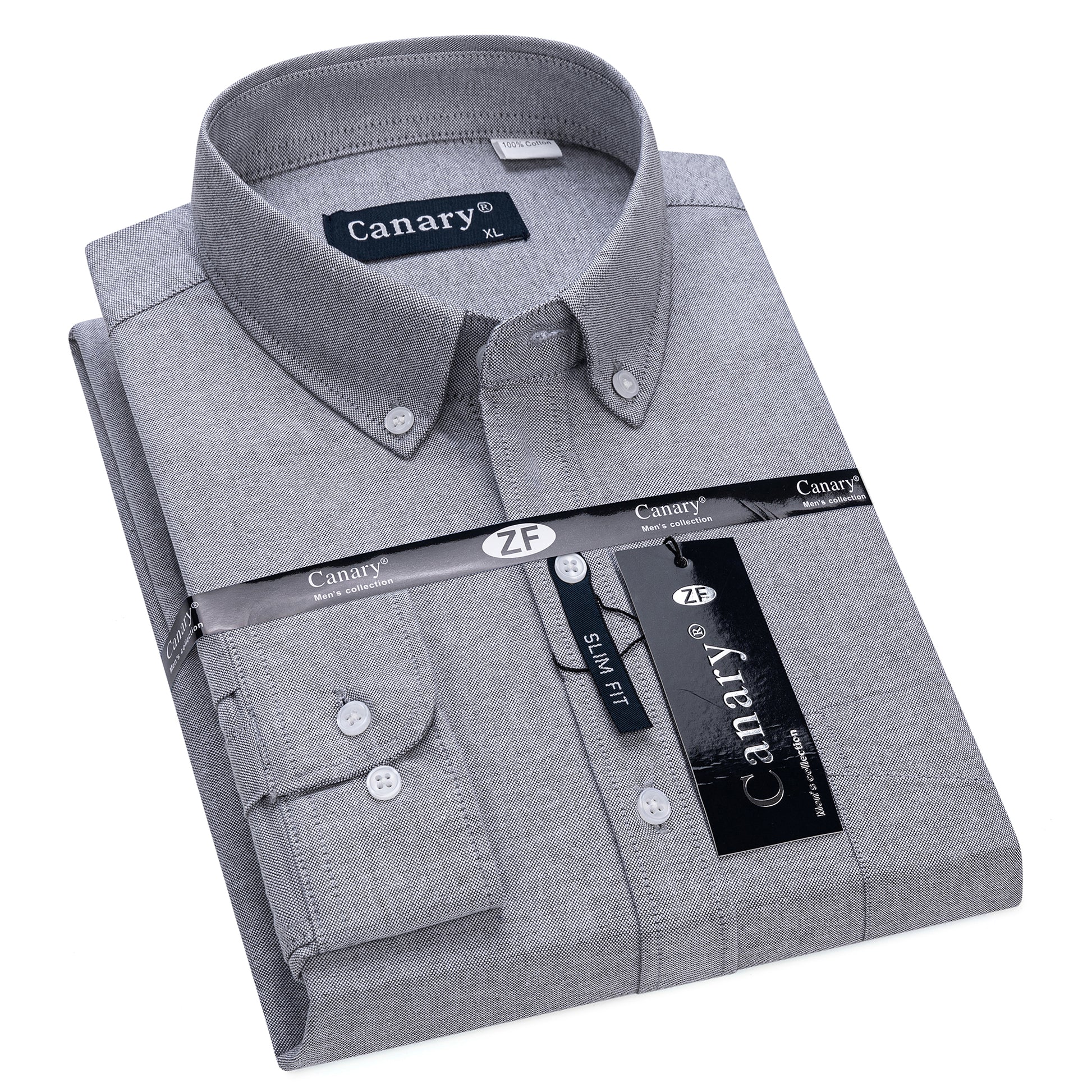 szürke oxford férfi ing slim fit prémium