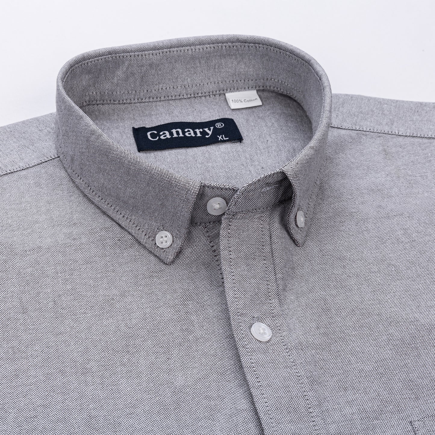 szürke oxford ing button-down gallér részlet