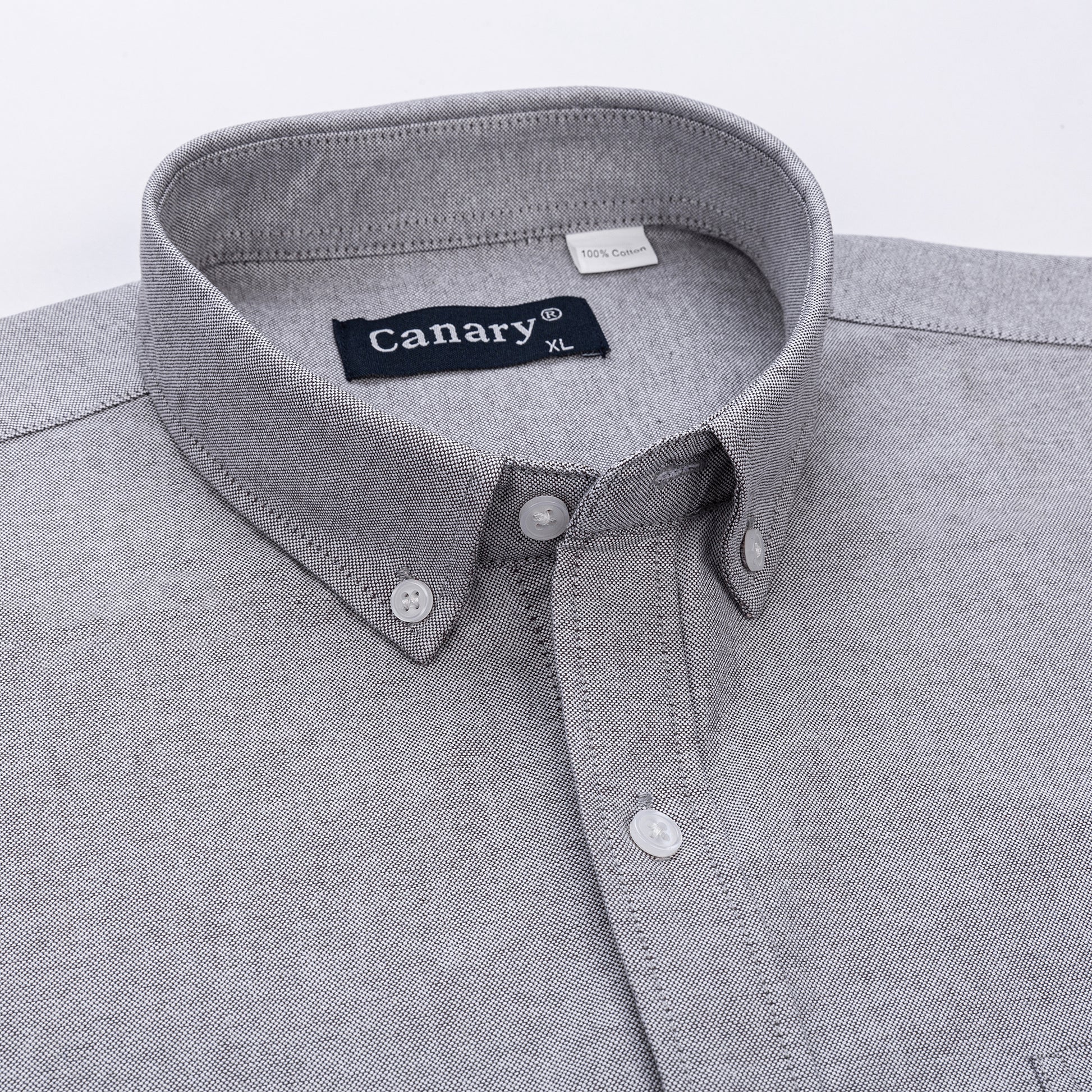 szürke oxford ing button-down gallér részlet